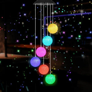 Color Changing Solar LED Wind Chimes Lights