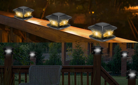 solar post cap lights