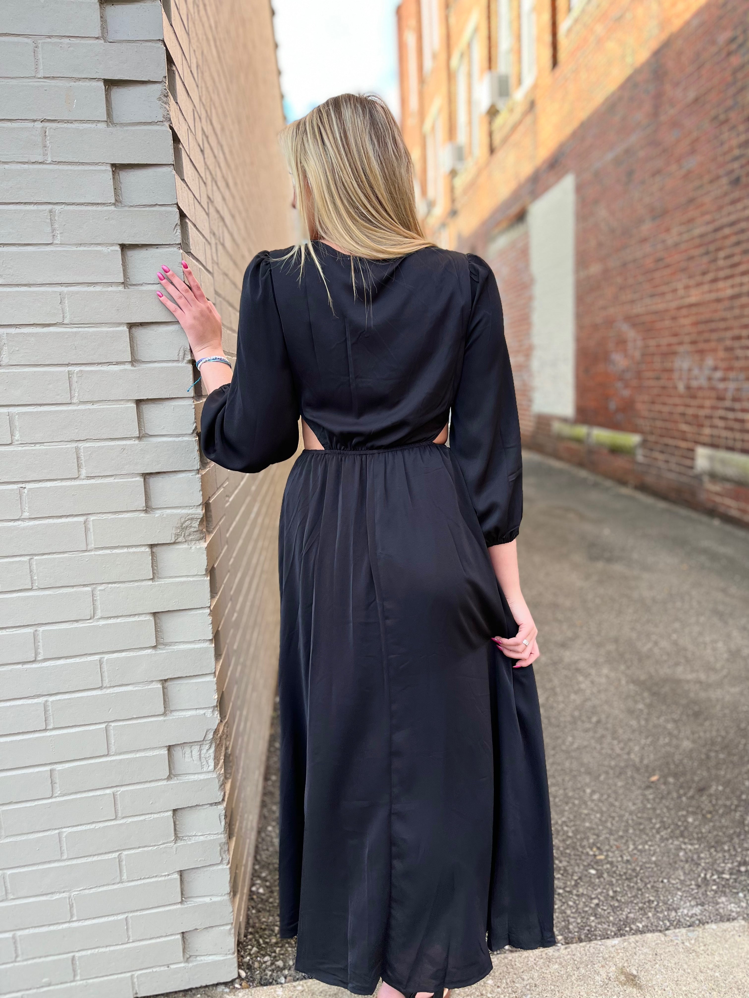 Black Cut Out Maxi