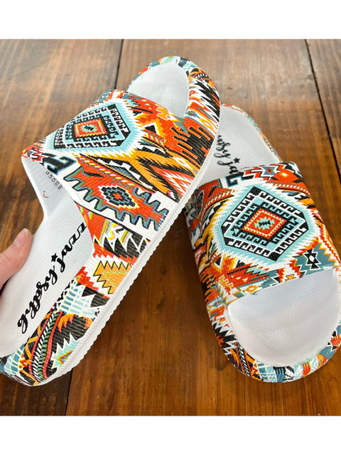 GYPSY JAZZ JULIUS SLIP ON SANDALS - AZTEC