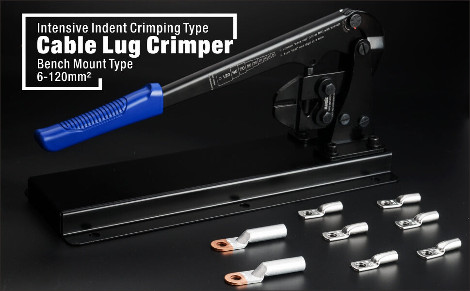 desk type IWS-06120DT cable lug crimper