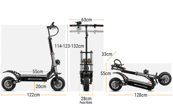 Geometry-of-Teewing-S3-6000W-Dual-Motor-Electric-Scooter