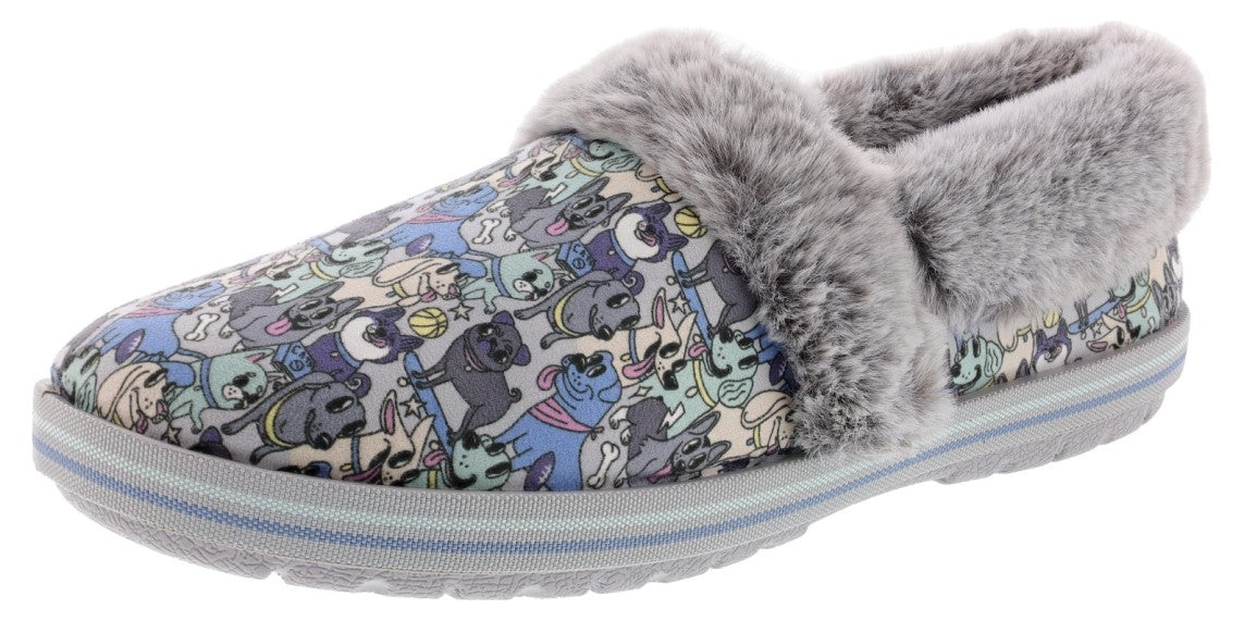  Skechers Women's Bobs Too Cozy Wandering Eyez Memory Foam Slippers 