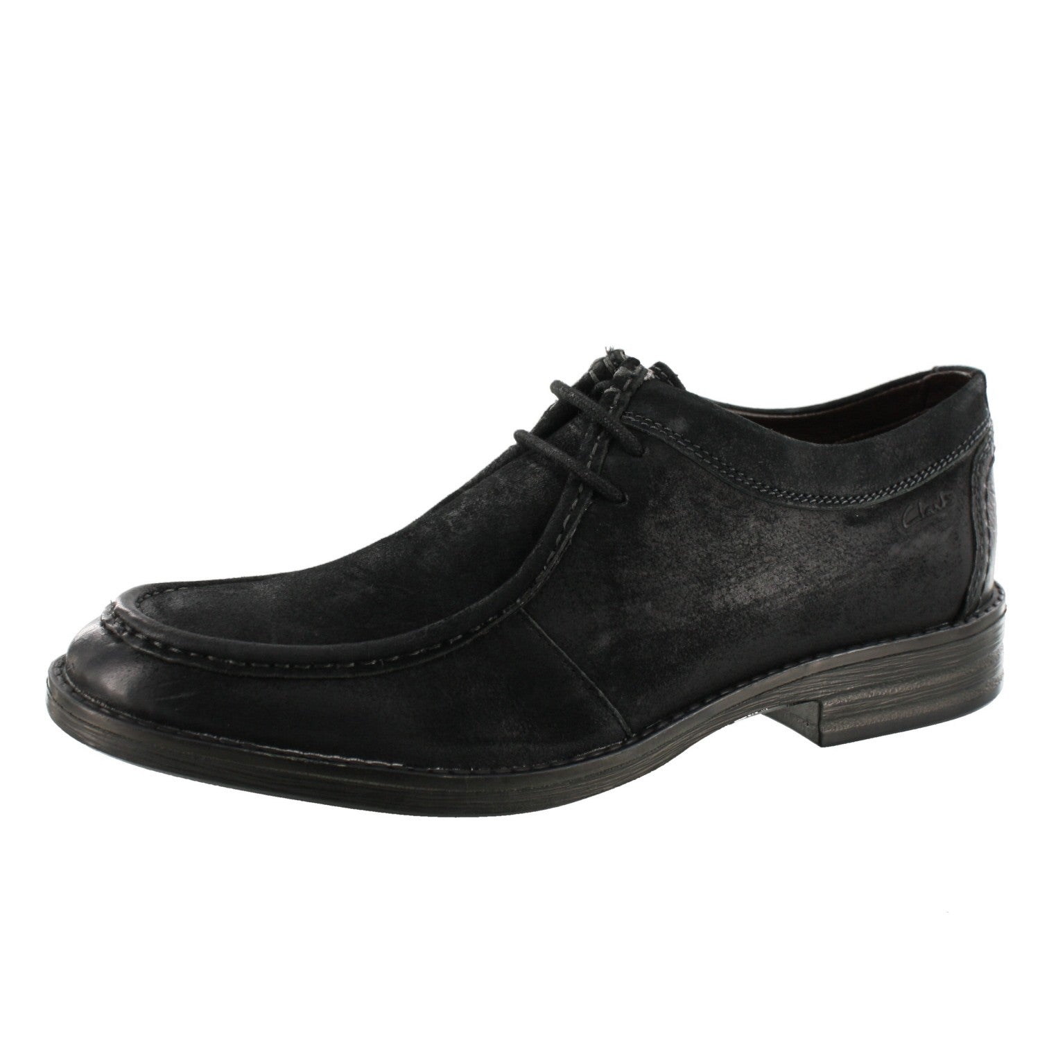  Clarks Mens Delsin Rise Black Dress Leather Shoes 