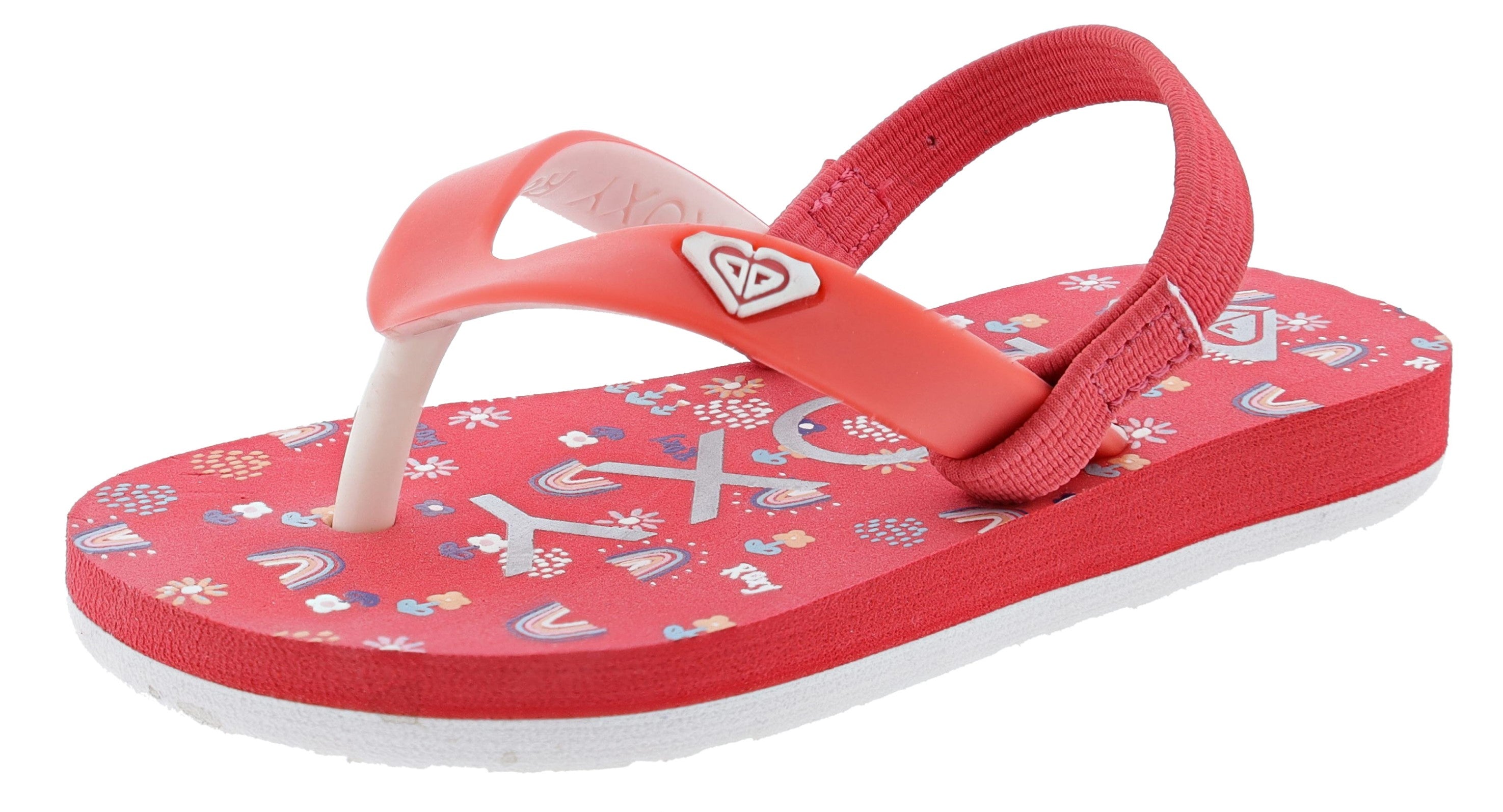  Roxy Toddler's Tahiti Elasticized Strap Flip Flops 