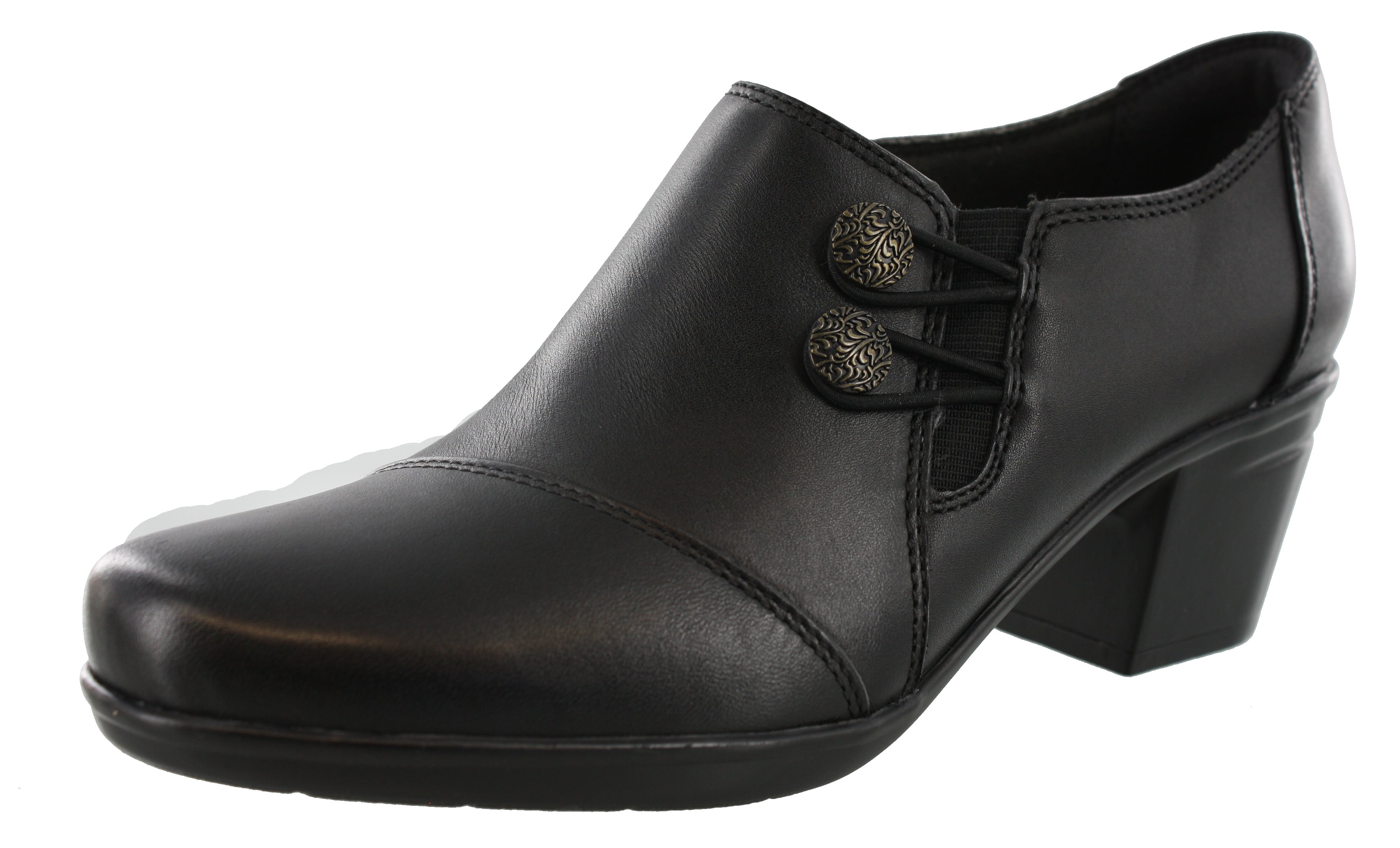  Clarks Women's Emslie Warren Booties Block Heel 