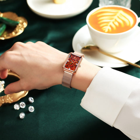 Rorolove new collection - Square diamond watch & flamingo jewelry