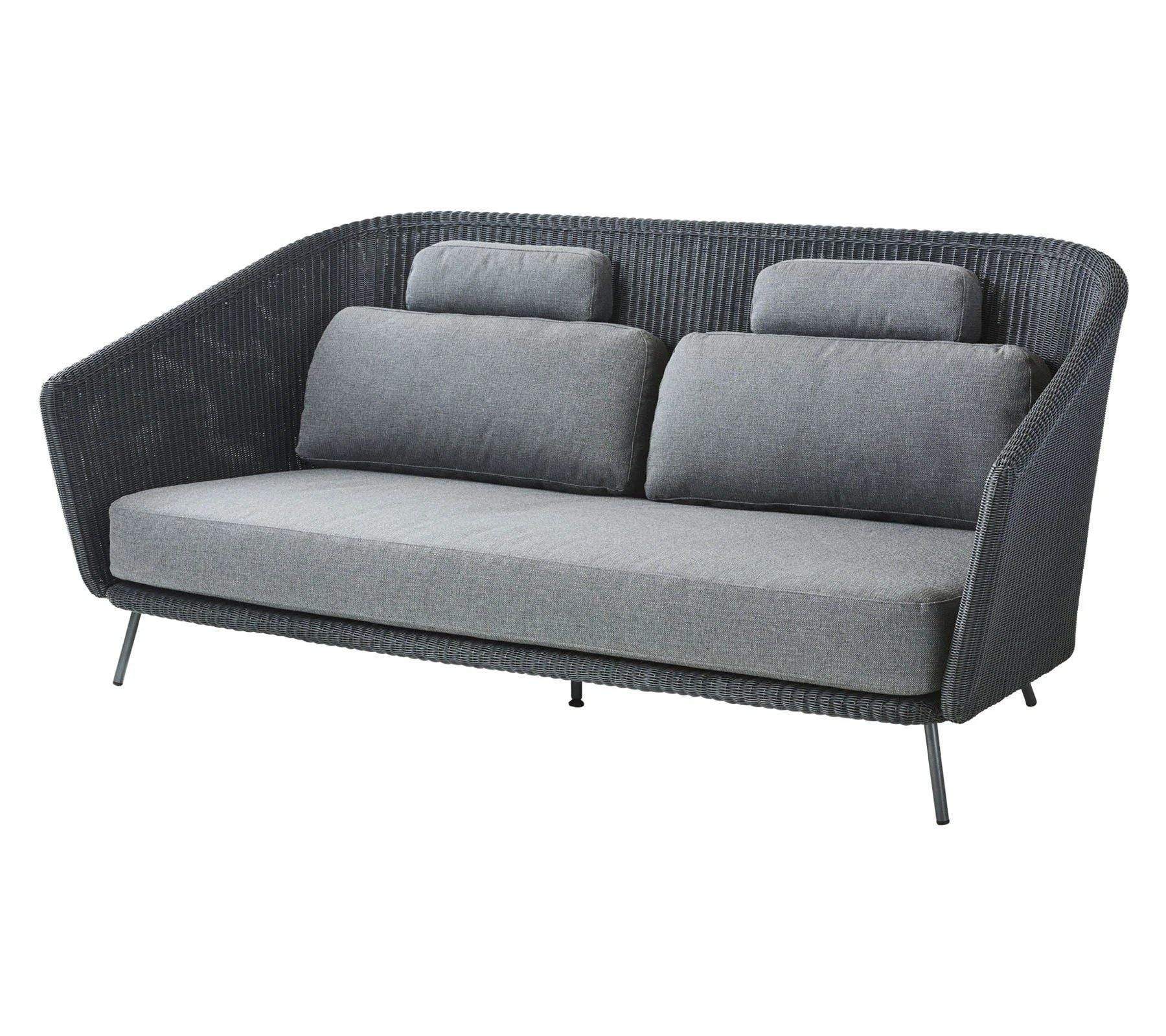 Cane-Line- Mega 2-seater sofa | incl. Grey cushion set | 55102LG