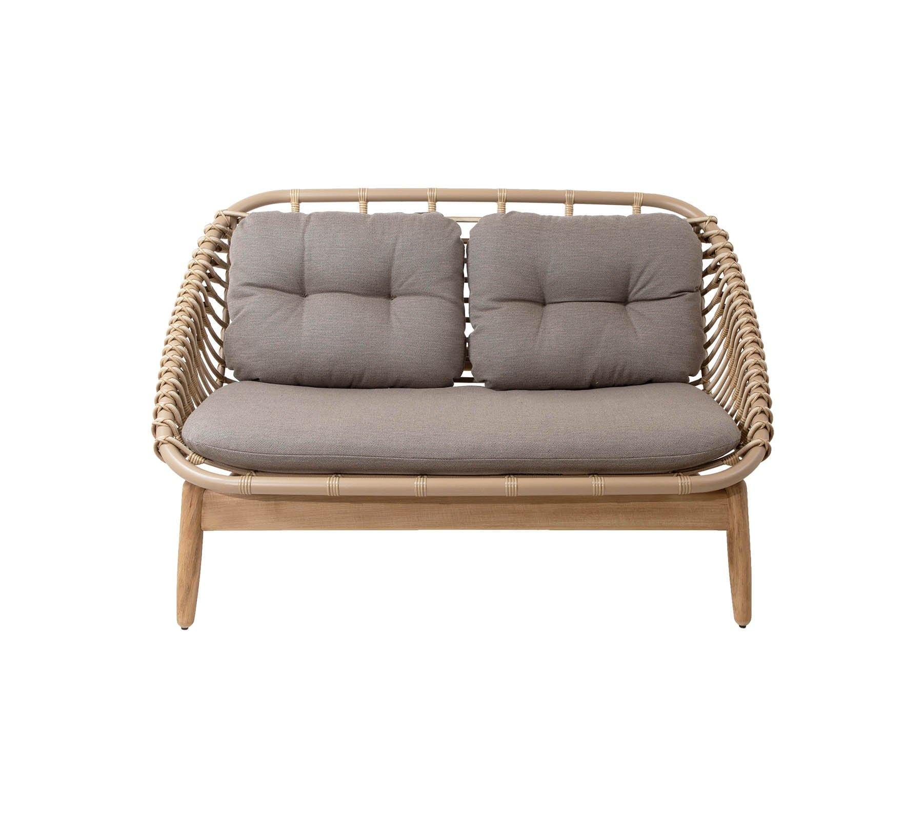 Cane-Line - String 2-seater sofa w/teak frame, incl. Cane-line AirTouch cushions | 55020UAITTT