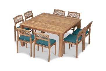 Harmonia Living - Sands 9 Piece Square Dining Set | HL-SNDS-SD-9SDS