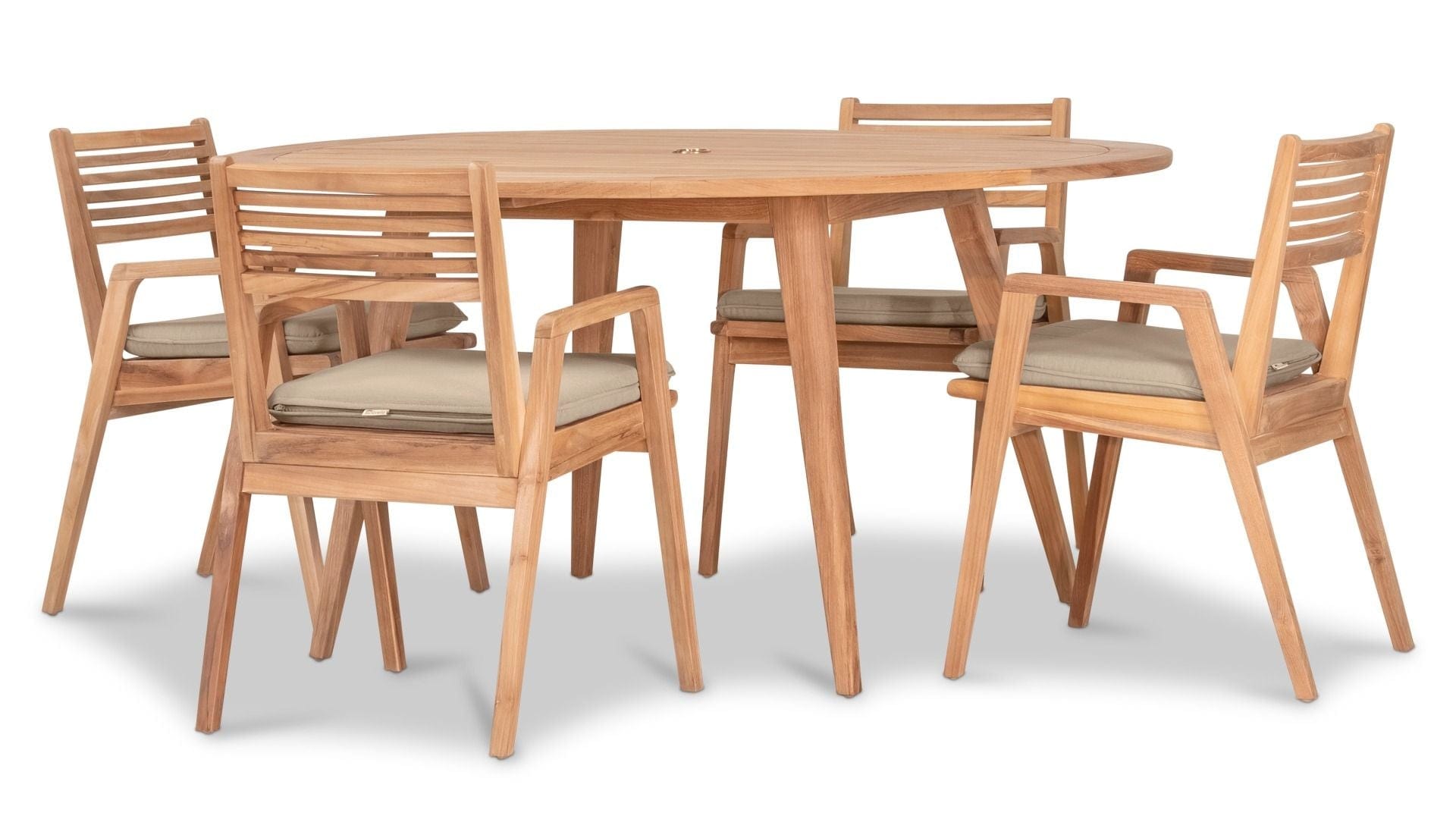 Harmonia Living - Link 5 Piece Round Dining Set | HL-LINK-TK-5RDS