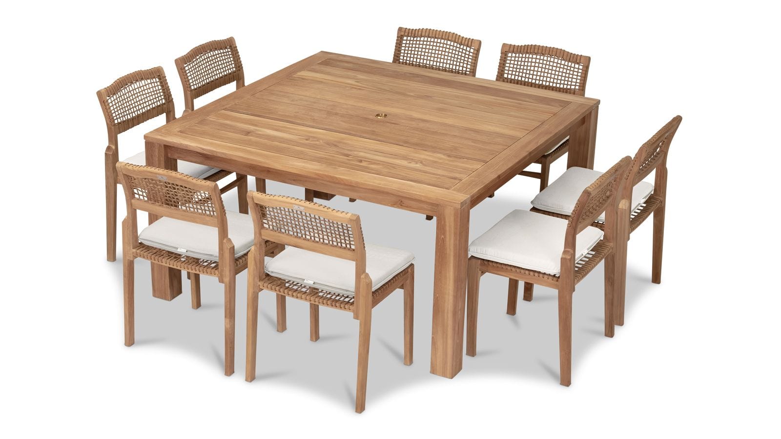 Harmonia Living - Sands 9 Piece Square Dining Set | HL-SNDS-SD-9SDS