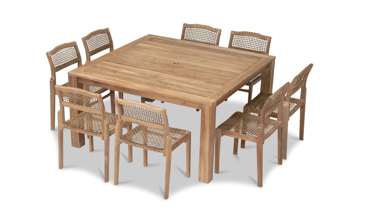 Harmonia Living - Sands 9 Piece Square Dining Set | HL-SNDS-SD-9SDS