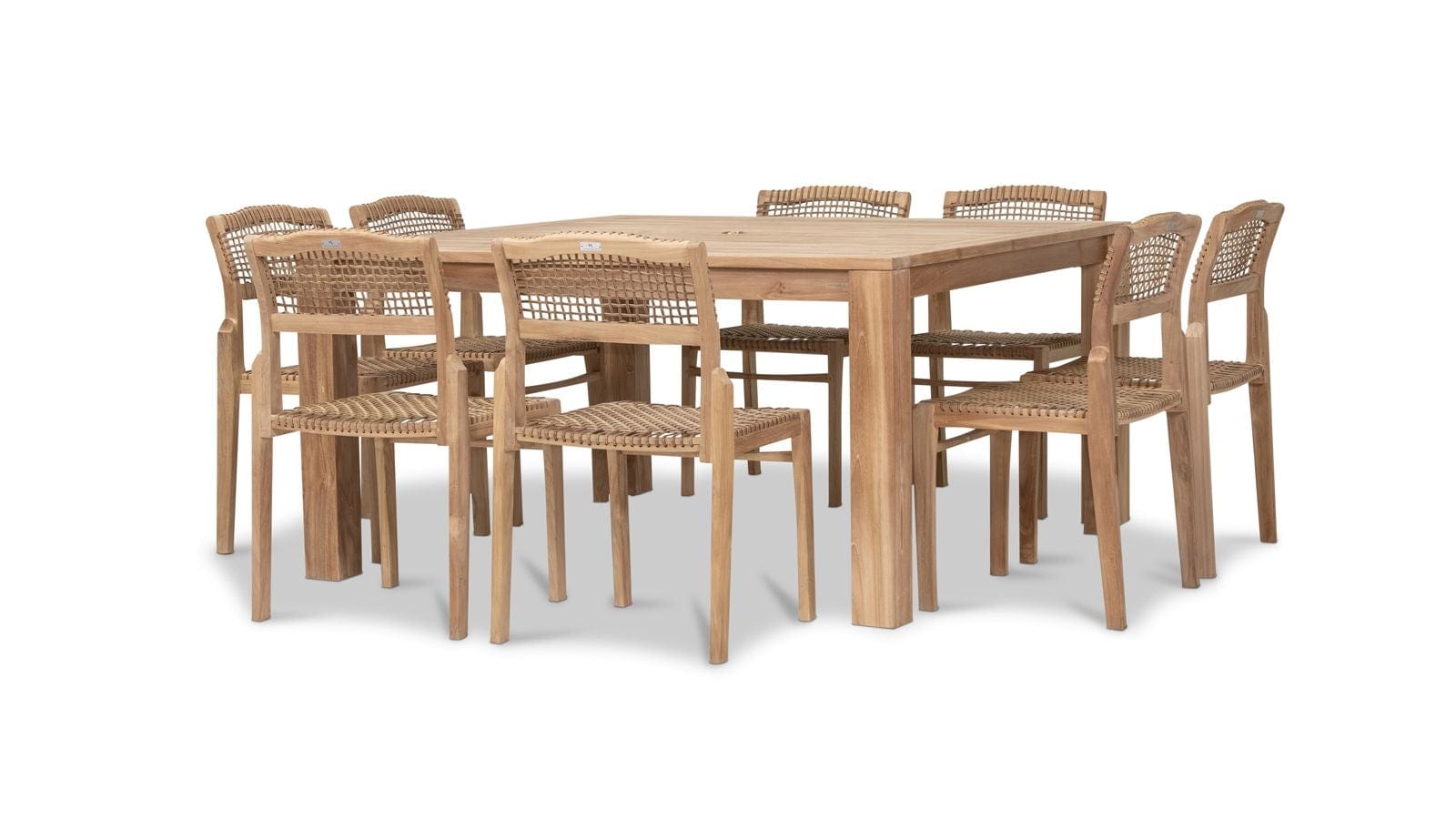 Harmonia Living - Sands 9 Piece Square Dining Set | HL-SNDS-SD-9SDS