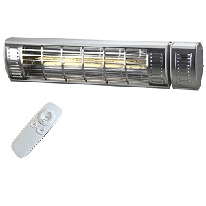 SUNHEAT 1500 Watt Wall Mount Heater - Silver with remote control