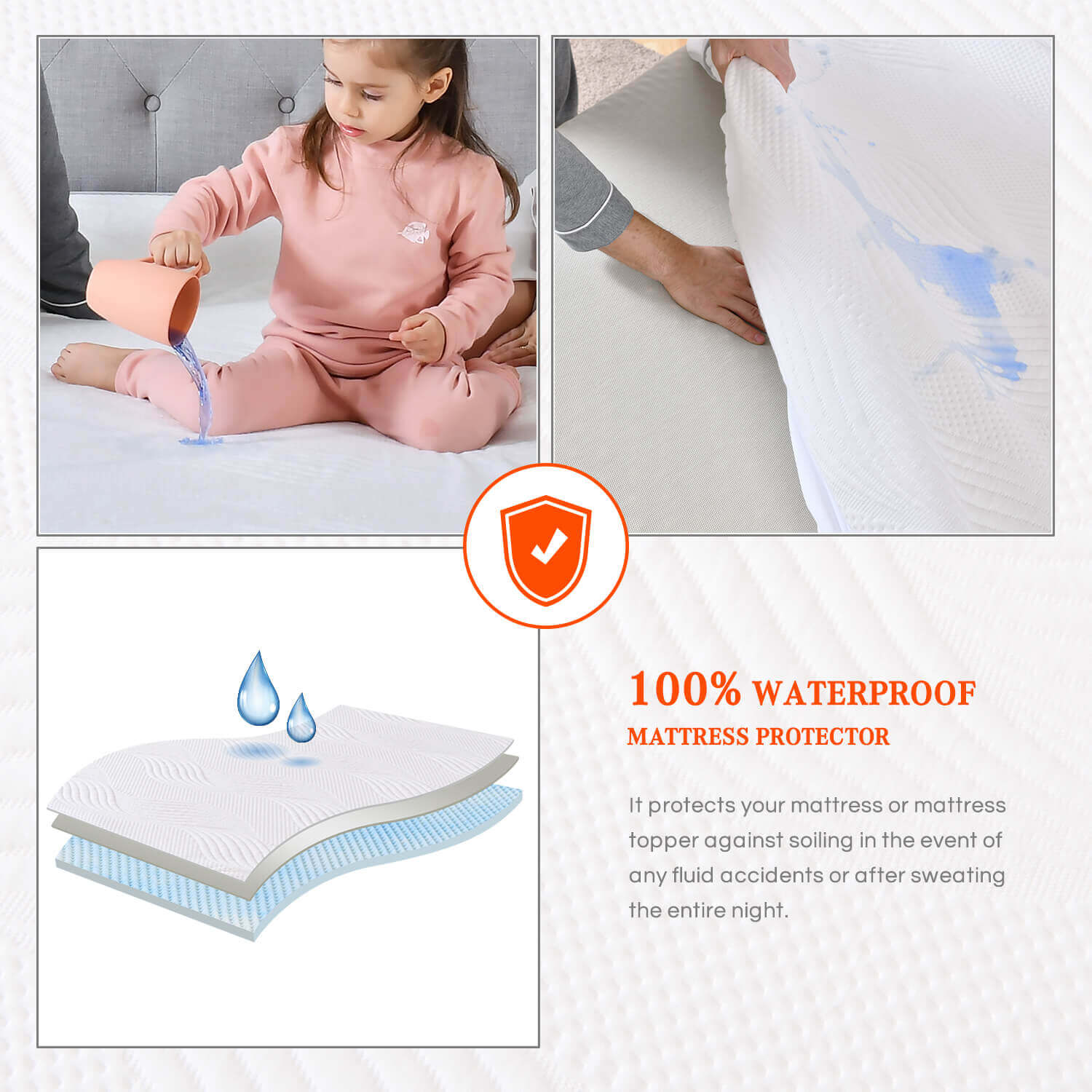Sweet Night 2 inch ultra soft topper waterproof