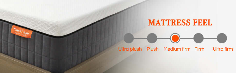 Sweet Night Sunkiss Memory Foam Medium Firm Mattress Offers Supportive Support
