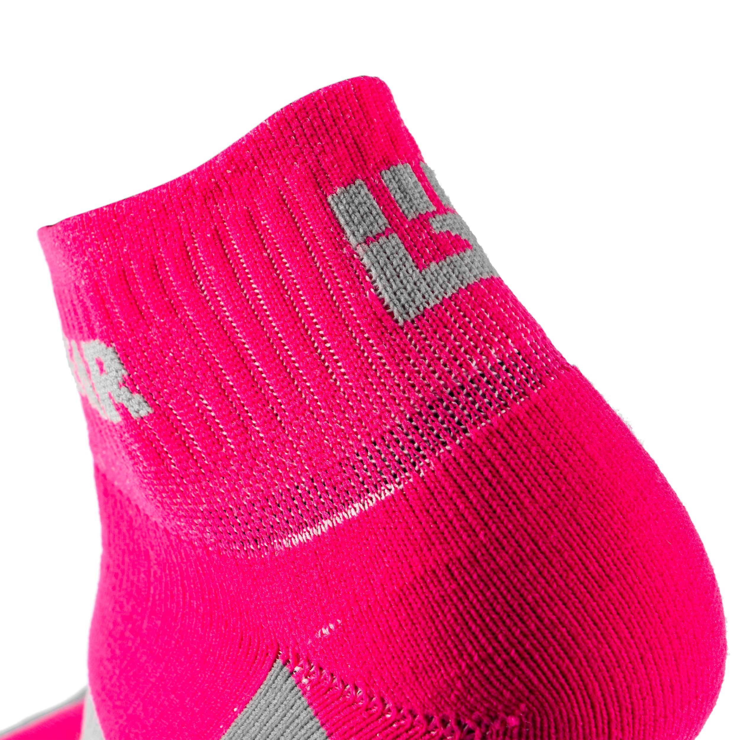 MudGear Quarter (?) Crew Socks - Pink/Gray (2 pair pack)