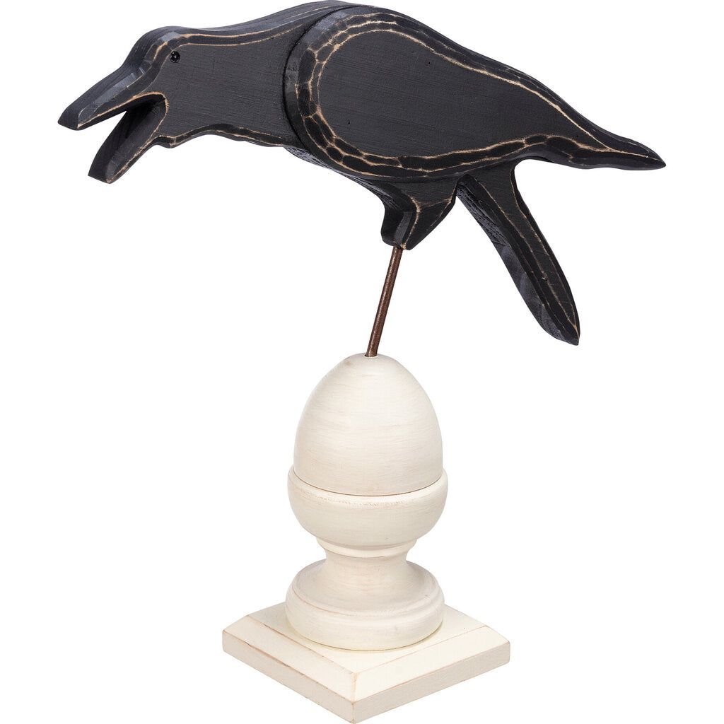 NEW Cawing Crow On Finial Sitter - 113783