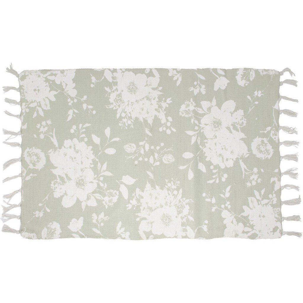 NEW Green Floral Rug - 114993