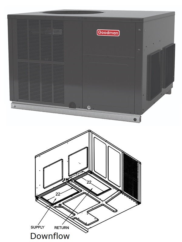 Goodman 4 Ton Heat Pump Package Unit | 13.4 Seer2 | 10 Year Warranty | RTU | Multi Position | GPHM34841