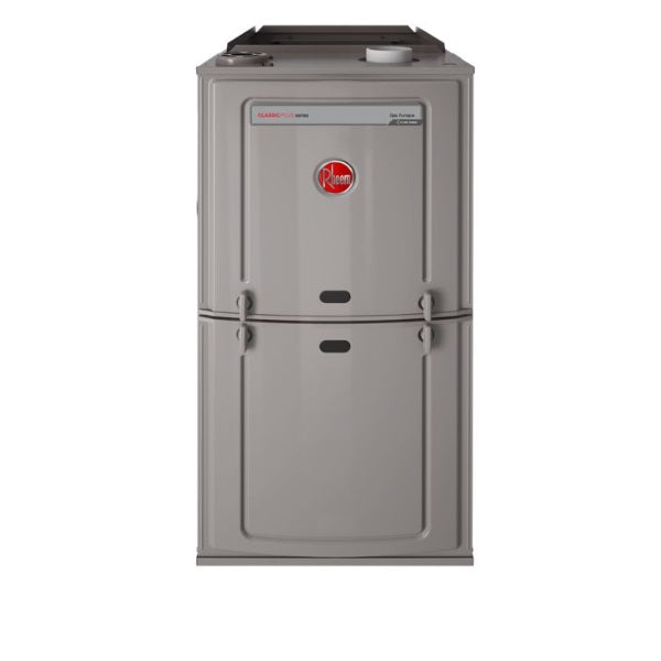 80% Afue | 50k Btu Rheem Furnace | Two Stage | Variable Speed Motor | 3 Ton | 14 Inch Cabinet | Upflow / Horizontal | W802V0503A14UHNCAP