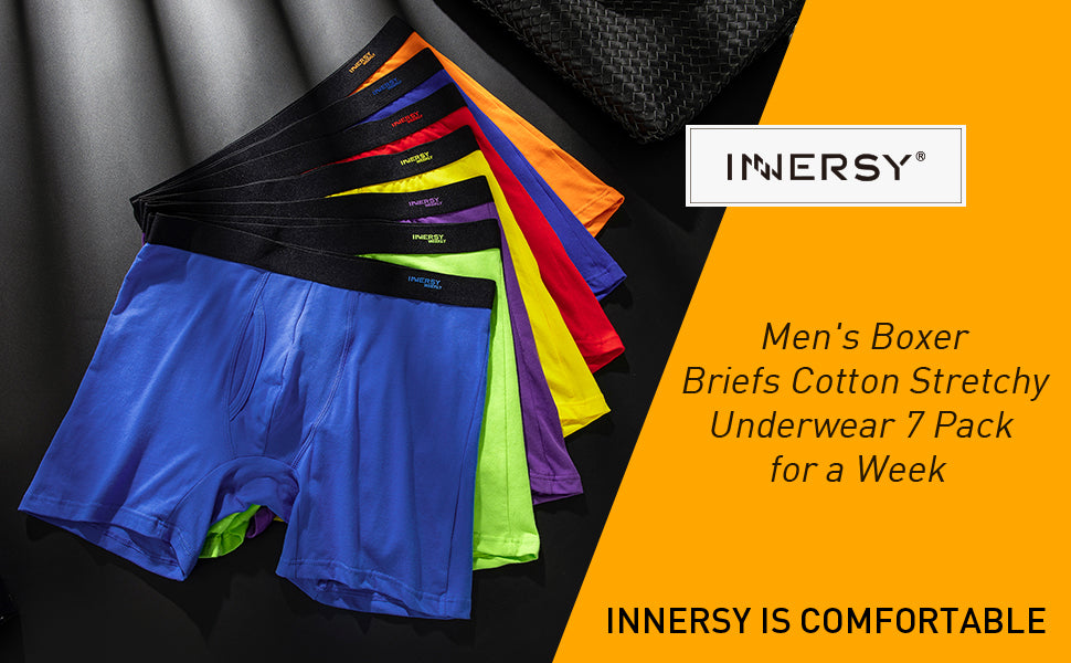 Buy INNERSYMen's Boxer Briefs Cotton Stretchy Underwear 7 Pack for a Week  Online at desertcartSeychelles