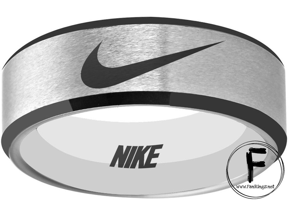 Nike Ring Matte Silver Band Nike Wedding Ring #nike #nikeair #justdoit