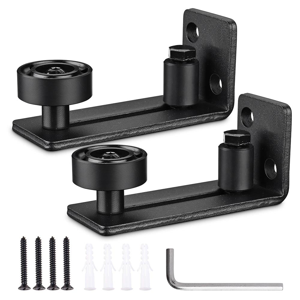  DIY Sliding Barn Door Wall-Mount Floor Guide Roller 2Pcs 