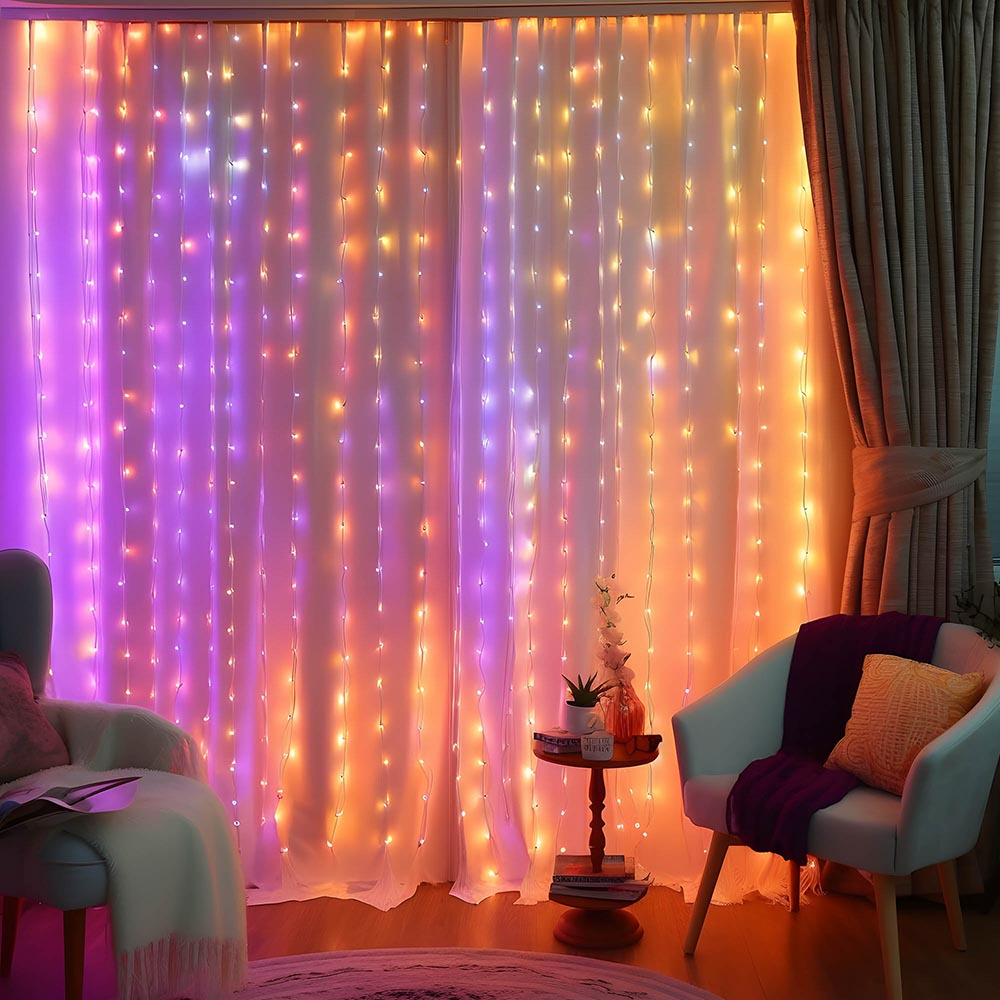  DIY Curtain Lights APP & Remote 16 million Color Changing 