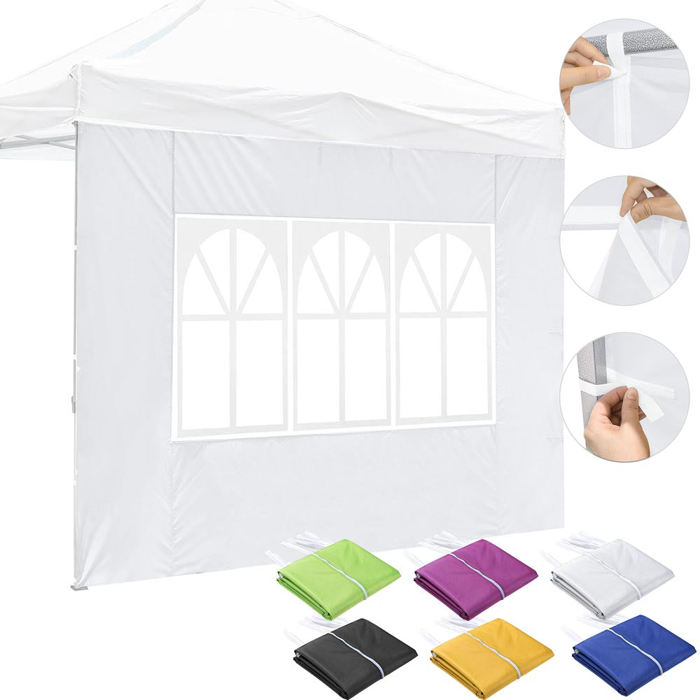  DIY 1pc Canopy Sidewall with Window 1080D 10x7 ft 