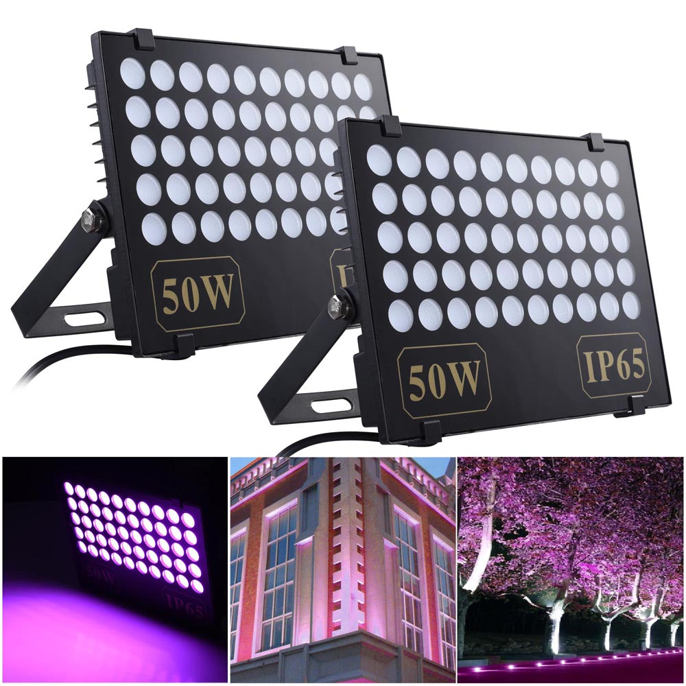  DIY 50W LED Flood Light Fixtures Purple Party Effect Lights 