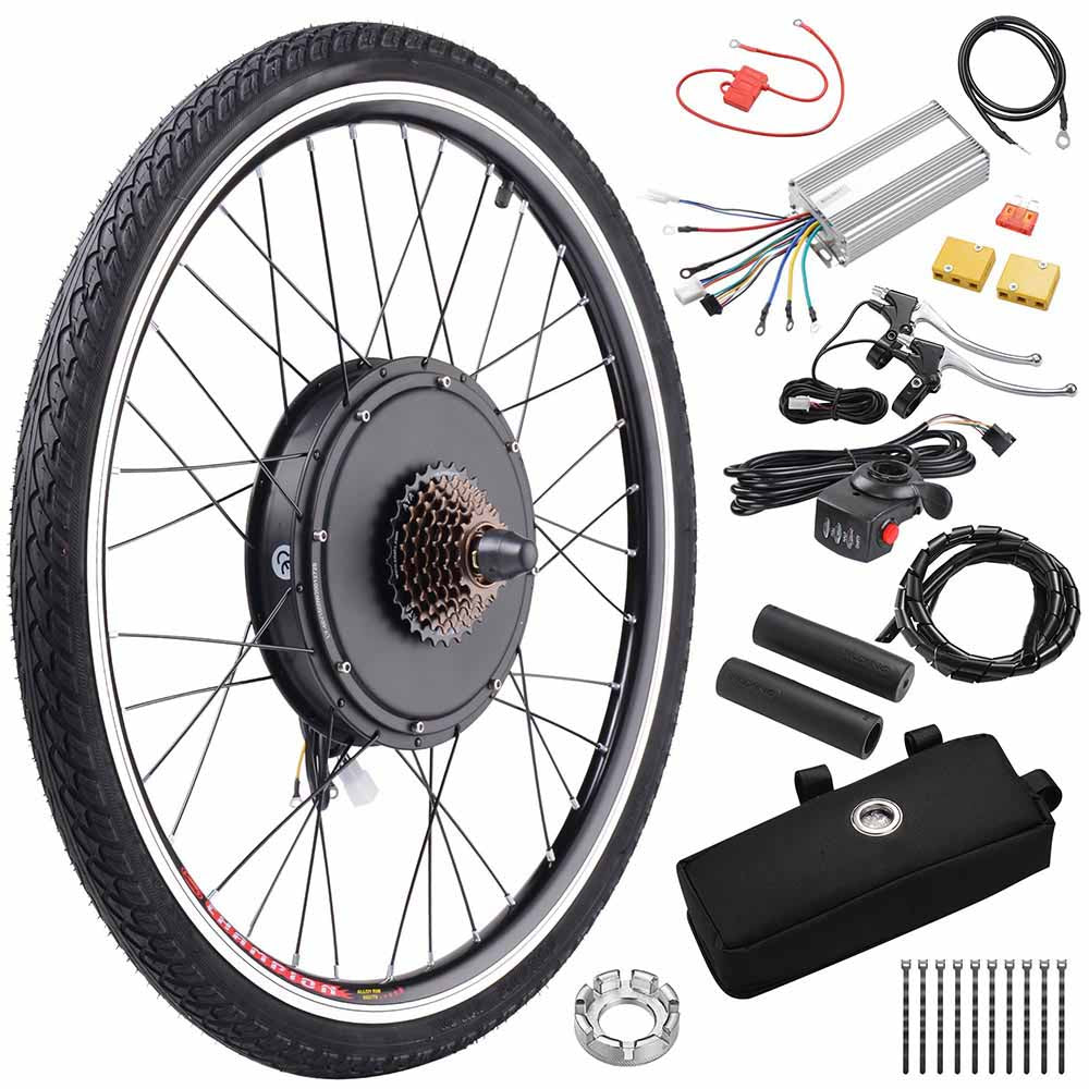  DIY 1500W E-Bike Kit Bicycle Motor Conversion Kit Rear Hub 48V 26" 