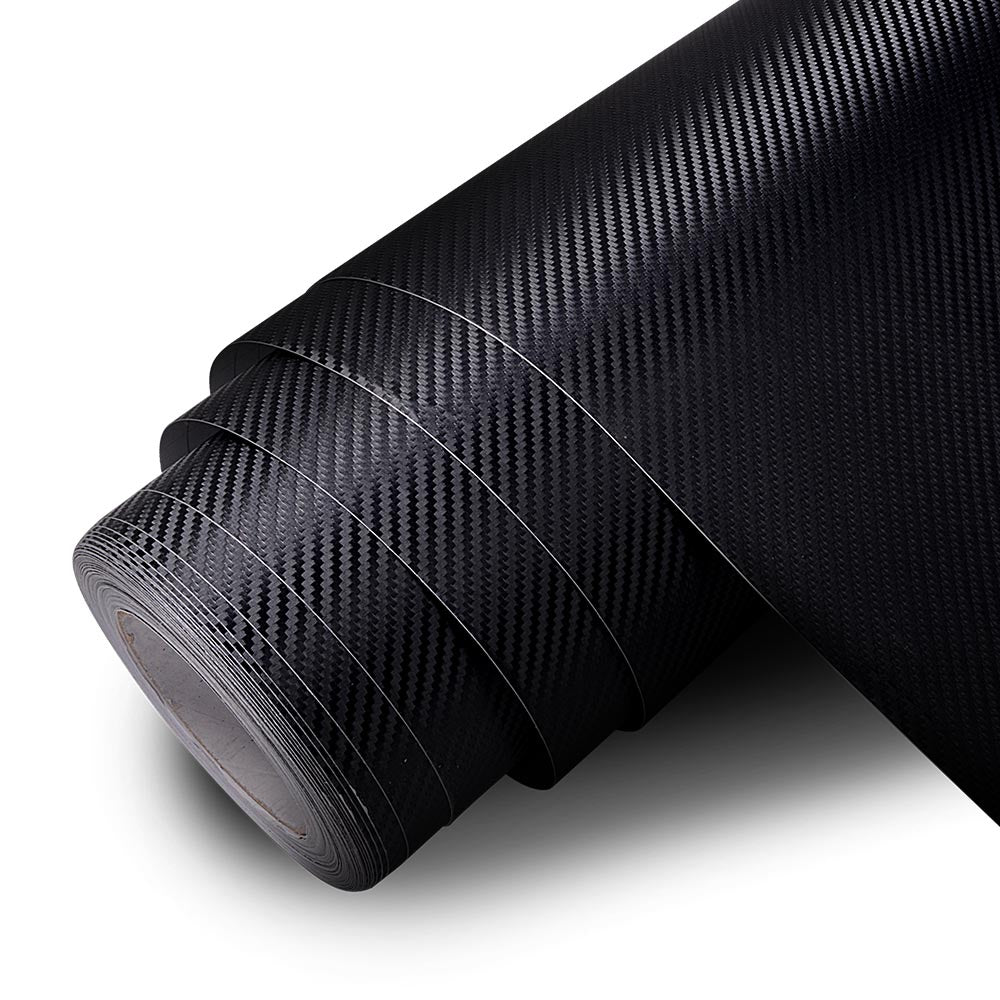  DIY 3D Gloss Carbon Fiber Hood Wrap Auto Vinyl Wrap Roll 5x100ft 