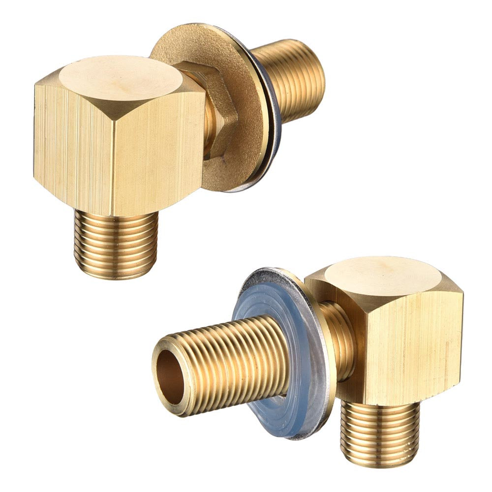  DIY Commercial Faucet Fittings G1/2"(BSP) Male Brass Elbow Kit 