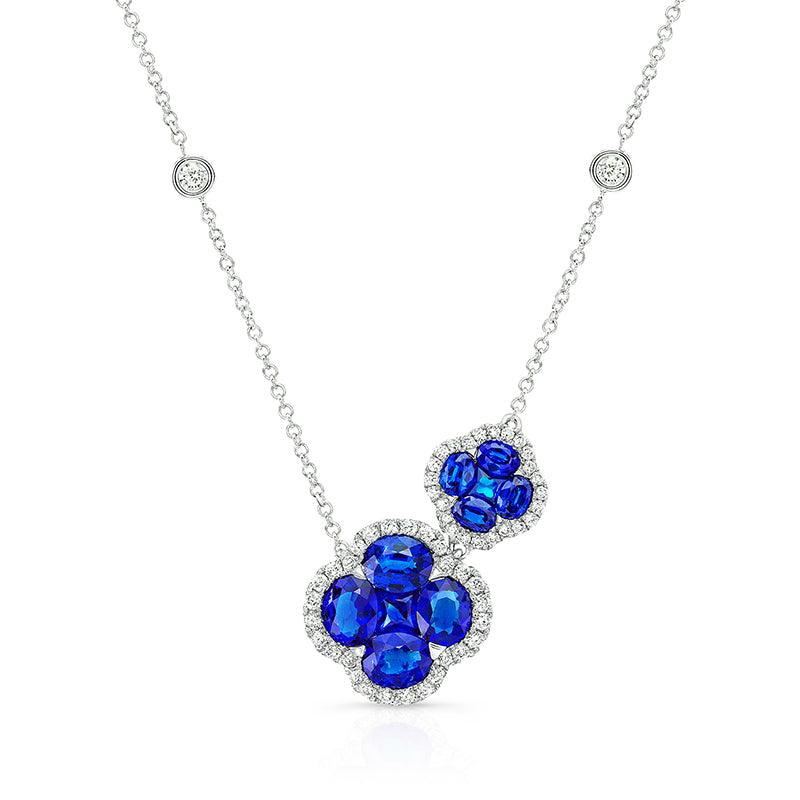 Sapphire & Diamond Fashion Necklace