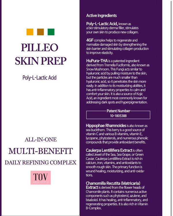 Hop + Pilleo Skin Prep Daily Treatment Toner Refining Complex With Free Brush