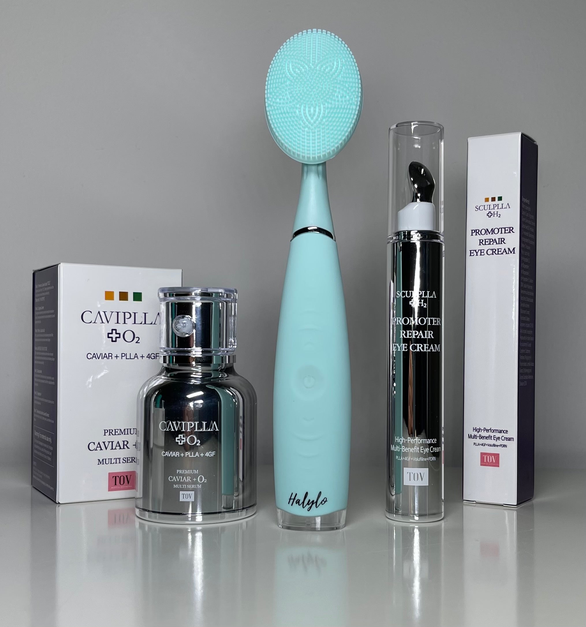 Caviplla O2 Caviar Multi Serum 30ml with Sculplla Eye Cream and Face Sonic Brush