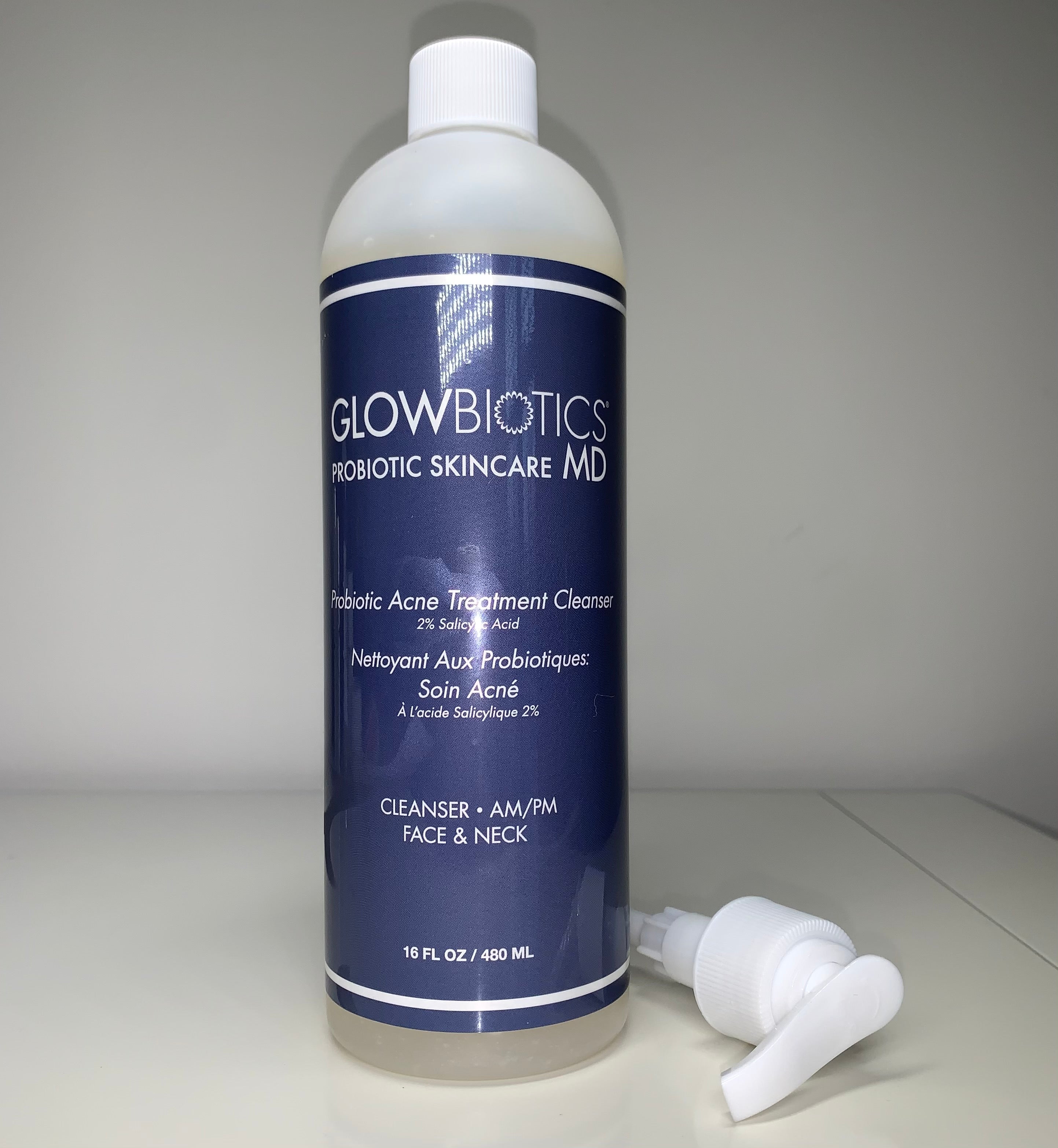 Glowbiotics Probiotic Acne Treatment Cleanser 16 oz