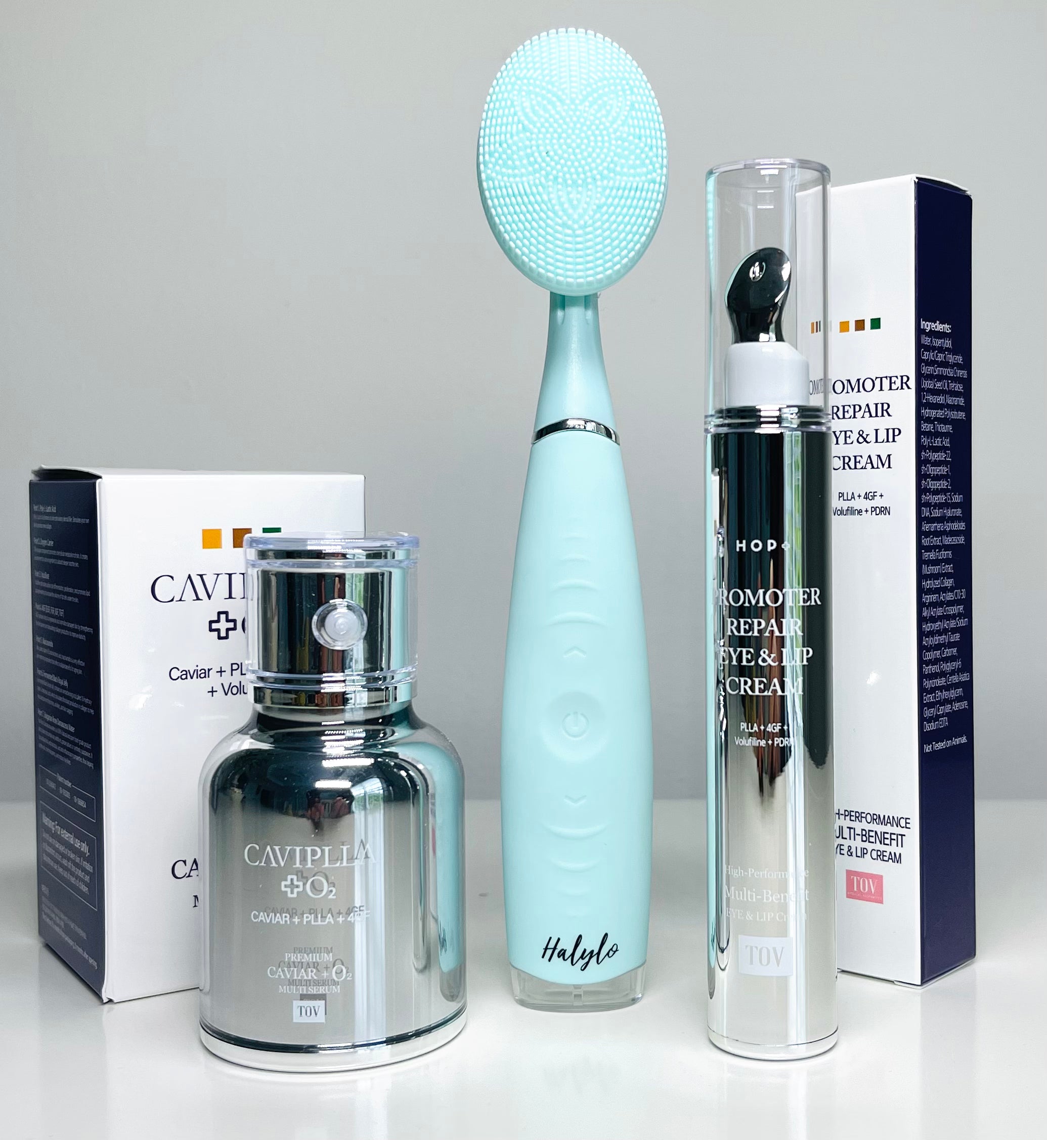 Caviplla O2 Caviar Multi Serum 30ml with Sculplla Eye Cream and Face Sonic Brush