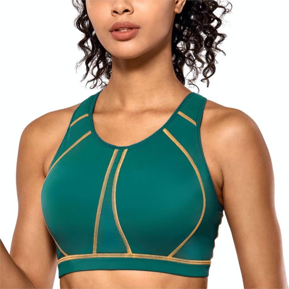 Full Coverage Green Sports Bra