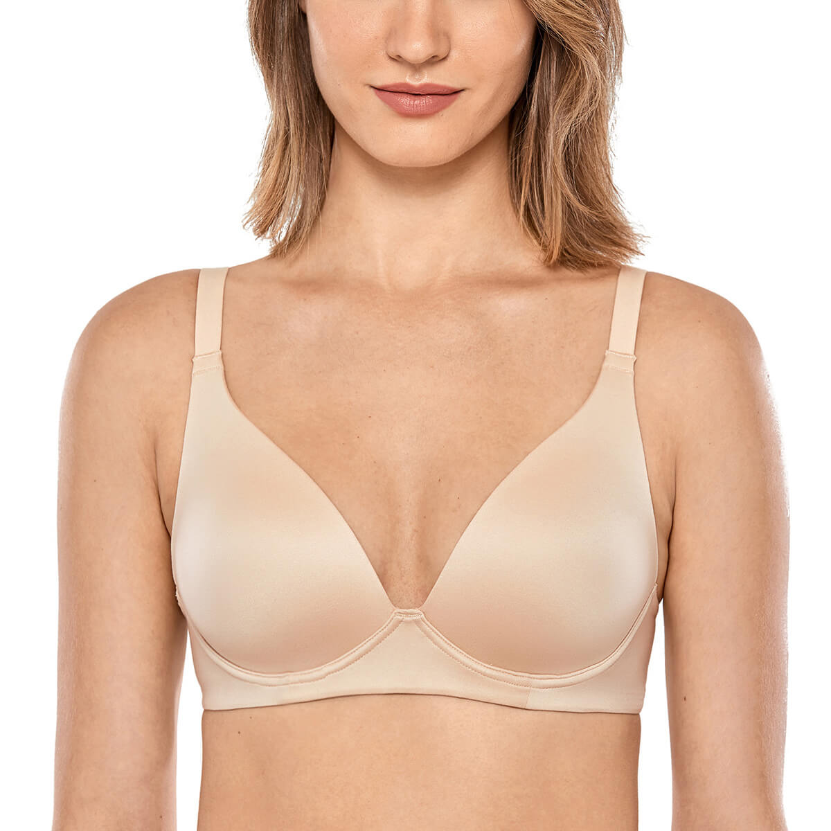 Triangle Wirefree Plus Size Plunge Bra