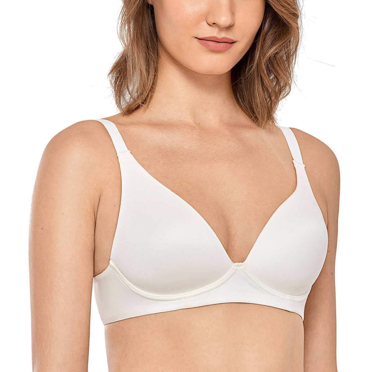 Triangle Wirefree Plus Size Plunge Bra