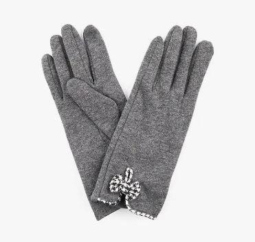 Houndstooth Fleece Lined Gloves