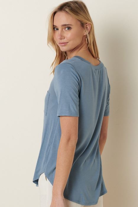 V-Neck T-Shirt with Pocket