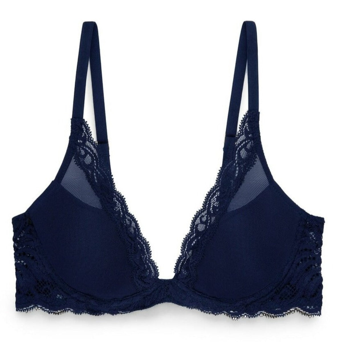 730023 Feathers Contour Plunge Bra | Midnight Blue