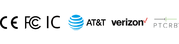 CE, FCC, PTCRB, IC, Verizon, AT&T