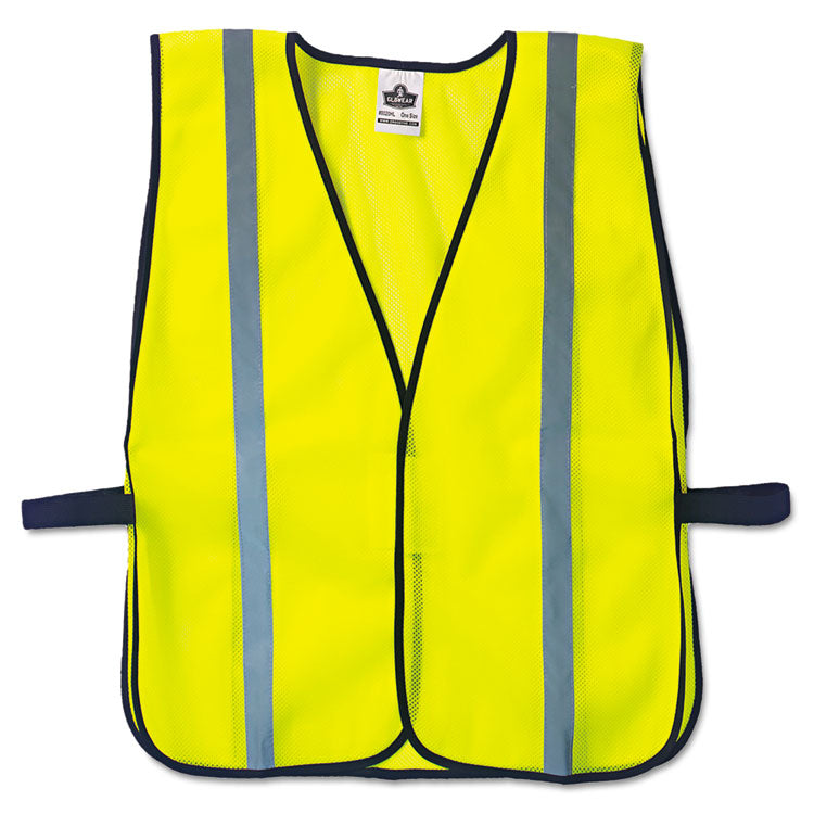ergodyne? GloWear 8020HL Safety Vest, Polyester Mesh, Hook Closure, One Size Fit All, Lime (EGO20040)