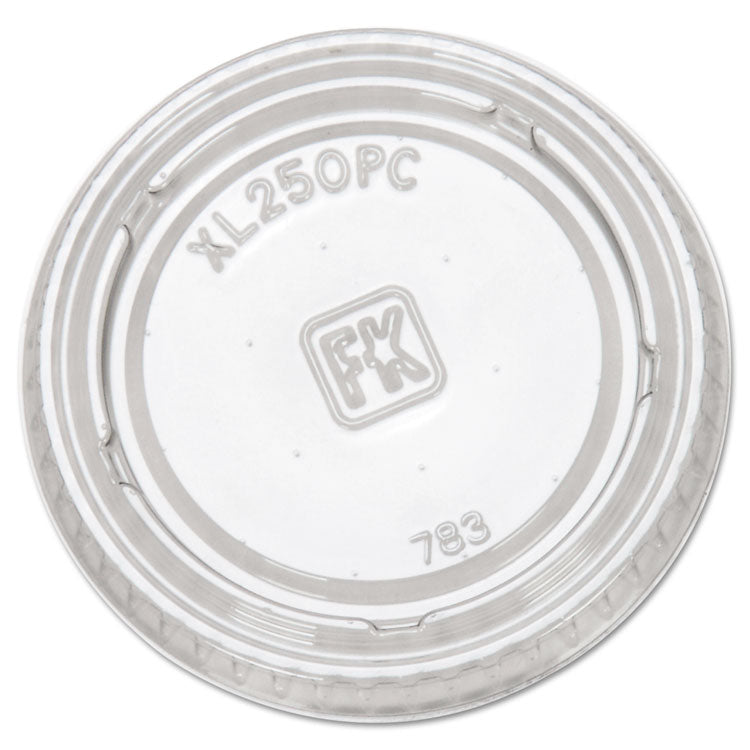 Fabri-Kal? Portion Cup Lids, Fits 1.5 oz to 2.5 oz Cups, Clear, 125/Sleeve, 20 Sleeves/Carton (FABXL250PC)