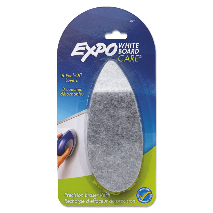 EXPO? White Board CARE Dry Erase Precision Eraser Refill, Eight Peel-Off Layers, 2.25